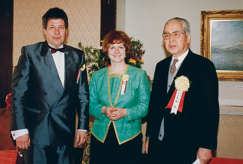 Risto and Inari Lounema, Masaru Ibuka, Tokyo 1987 Masaru Ibuka